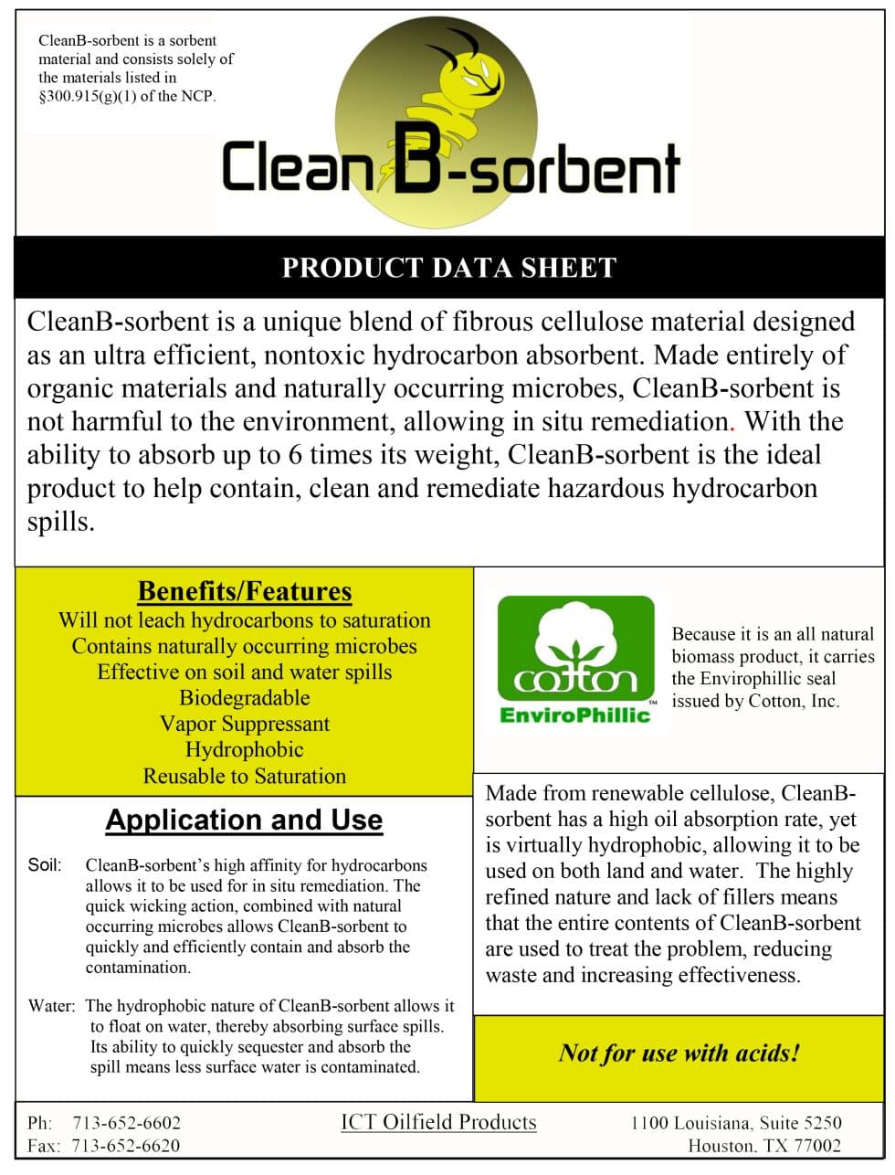 Sorbent Clean Fresh CleanB-sorbent - Clean B Sorbants